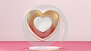 valentine\'s day pink pastel and white background.