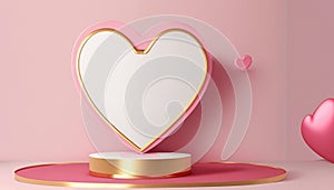 valentine\'s day pink pastel and white background.