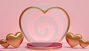 valentine\'s day pink pastel and white background.