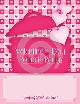 Valentine`s Day Potluck Invitation photo