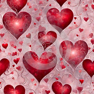Valentine\'s day red hearts background