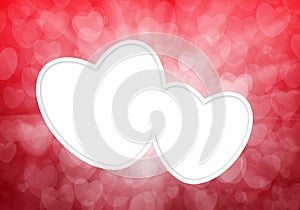 Valentine's day red hearts background