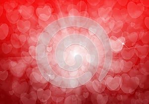 Valentine's day red hearts background