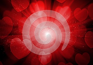 Valentine's day red hearts background