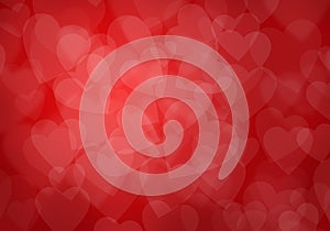 Valentine's day red hearts background