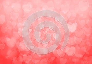 Valentine's day red hearts background