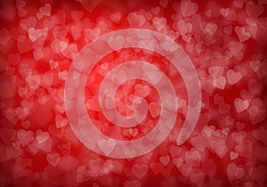 Valentine's day red hearts background