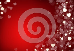 Valentine's day red hearts background