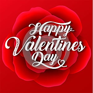 Valentine`s day , Red Roses Background, sale banner , hearts ,vector illustration