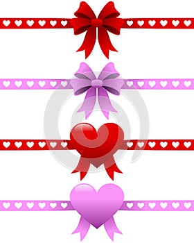 Valentine s Day Ribbons Set