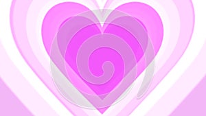 Valentine`s day romantic colourful heart tunnel looped animation in 4K.