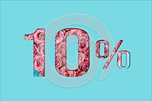 Valentine's day sale banner. Promotion of the poster sale or 10 percent discount for sale in the store
