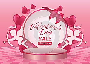 valentine\'s day sale display website banner background