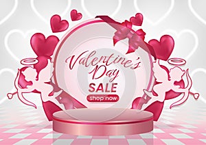 valentine\'s day sale display website banner background