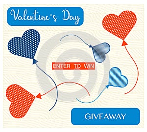 Valentine`s Day Sale Giveaway Shopping Gift Win