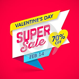 Valentine`s Day Super Sale banner