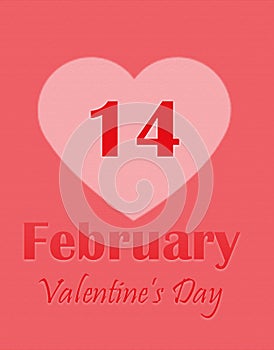 Valentine`s Day. Text of February 14