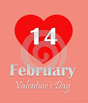 Valentine`s Day. Text of February 14