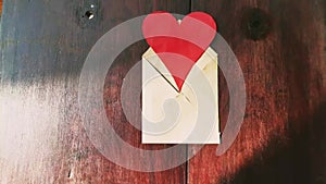 Valentine\'s day. Valentine background with paper heart in the paper cover. Happy lovers day. valentines day concept.