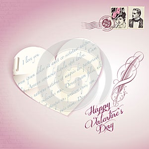 Valentine's day vintage card