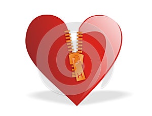 Valentine's - Heart Zipped