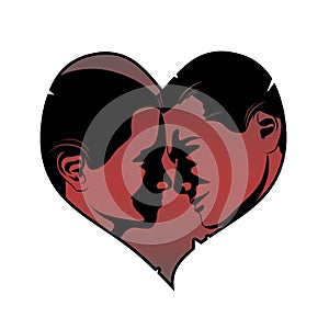 Valentine's Kiss Heart Graphic