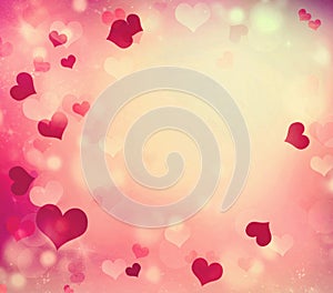 Valentine's red bright background with empty copy space.