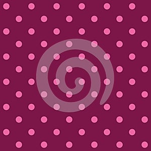 Valentine`s retro polka dots pink burgundy pattern