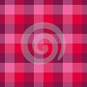Valentine`s retro simple tartan burgundy pattern