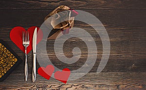 Valentine`s Romantic Dinner concept