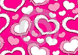 Valentine's speech bubbles comic seamless pattern 53