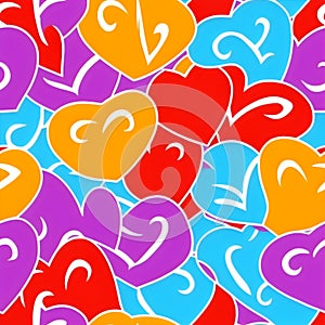 Valentine seamless hearts pattern