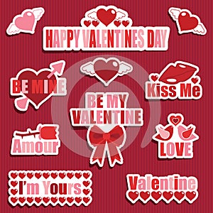 Valentine stickers