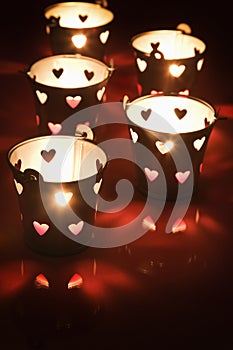 Valentine tea lght candle holders