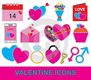 Valentine or Valentines Day set, pack or collection.