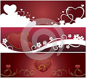 Valentine Web banners