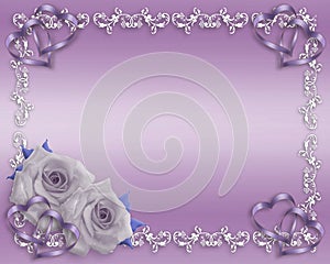 Valentine or Wedding Lavender Border