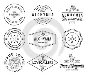 Valentines Alchymia black on white