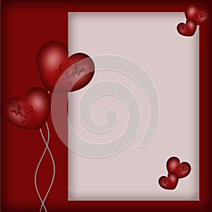 Valentines background with frame