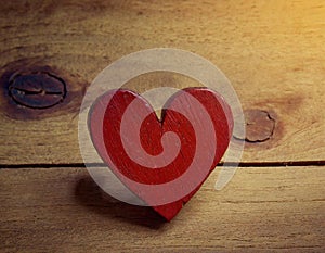 Valentines Background, Heart on wood, valentine day love concept