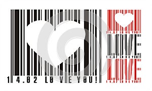 Valentines bar code