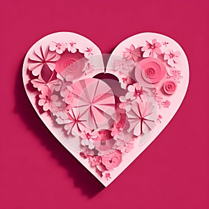 valentines day ai generated art with pink background