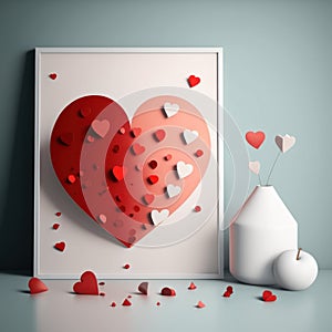 Valentines Day ArtisticMinimalism for a Beautiful art design (generative AI) photo