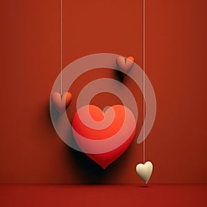 Valentines Day ArtisticMinimalism for a Beautiful background (generative AI) photo