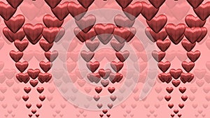 Valentines day background. 3D rendering.