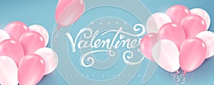 Valentines day background with Balloons.