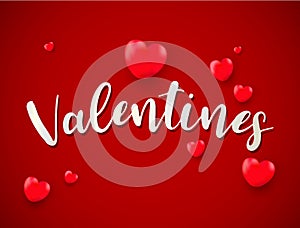 Valentines day background with balloons valentine; love; golde
