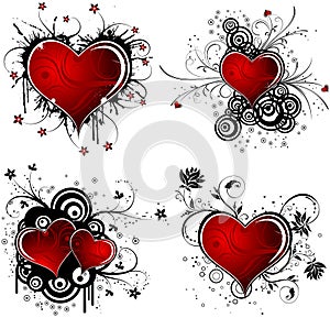 Valentýnský srdce a květina 