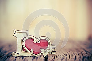 Valentines Day background with love heart.