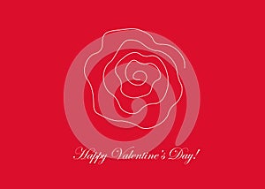 Valentines day background roses vector illustration